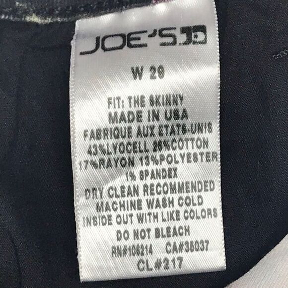 Joes Jeans Black and Pink Floral Skinny Jeans N0300 - Picture 5 of 9